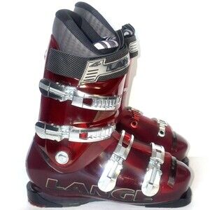 Lange Fluid 90 Downhill Alpine Ski Boots Red Mondo 26.5 Mens Size 8.5 Womens 9.5
